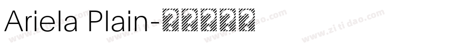 Ariela Plain字体转换